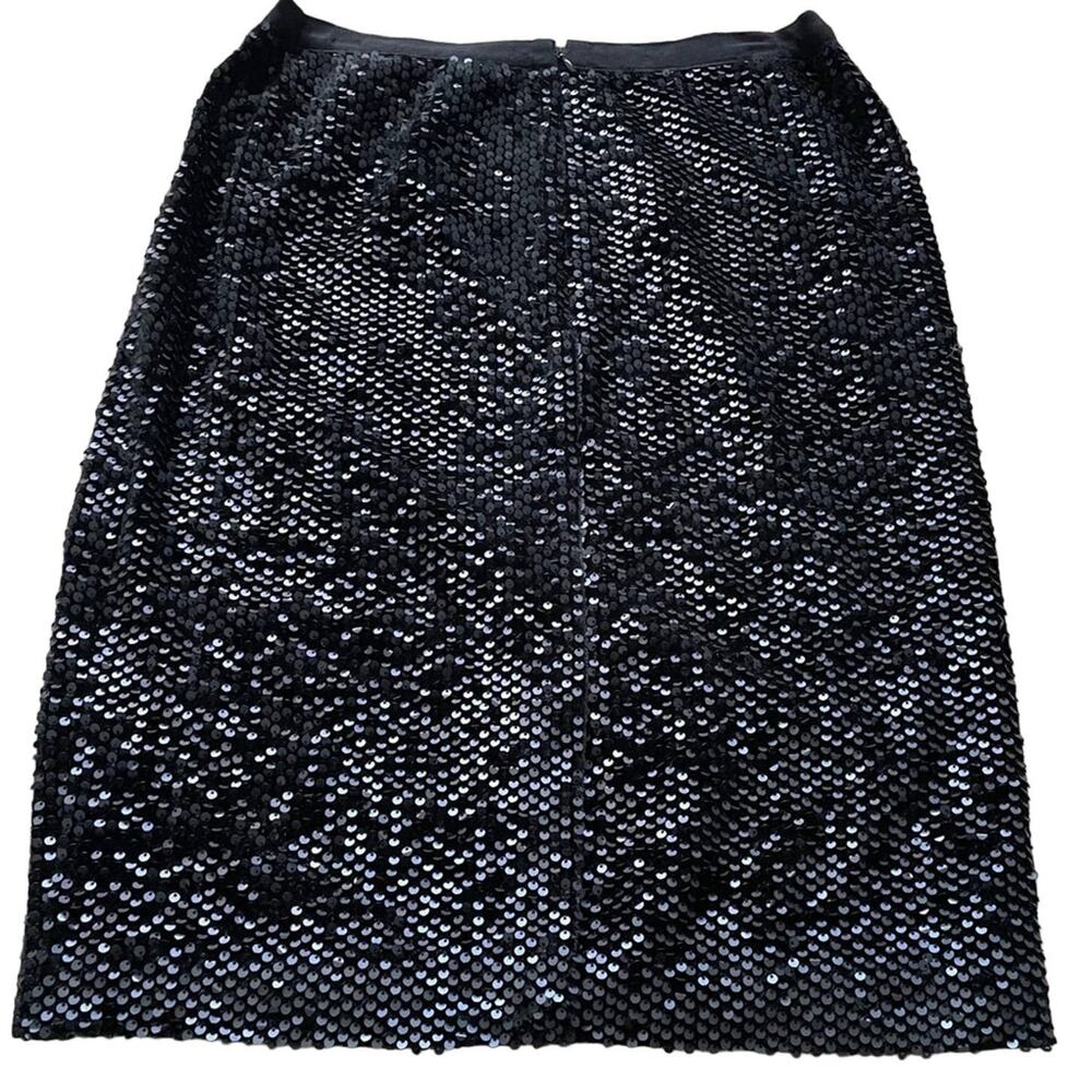 Ann Taylor Blue-Black Paillette Covered Velvet Skirt Size 10 NWOT